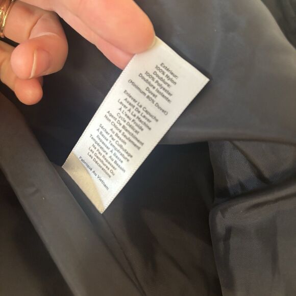 Talbots Black 80% Down Puffer Coat Jacket Sz 3X Full Front Zipper Pockets - Picture 7 of 9